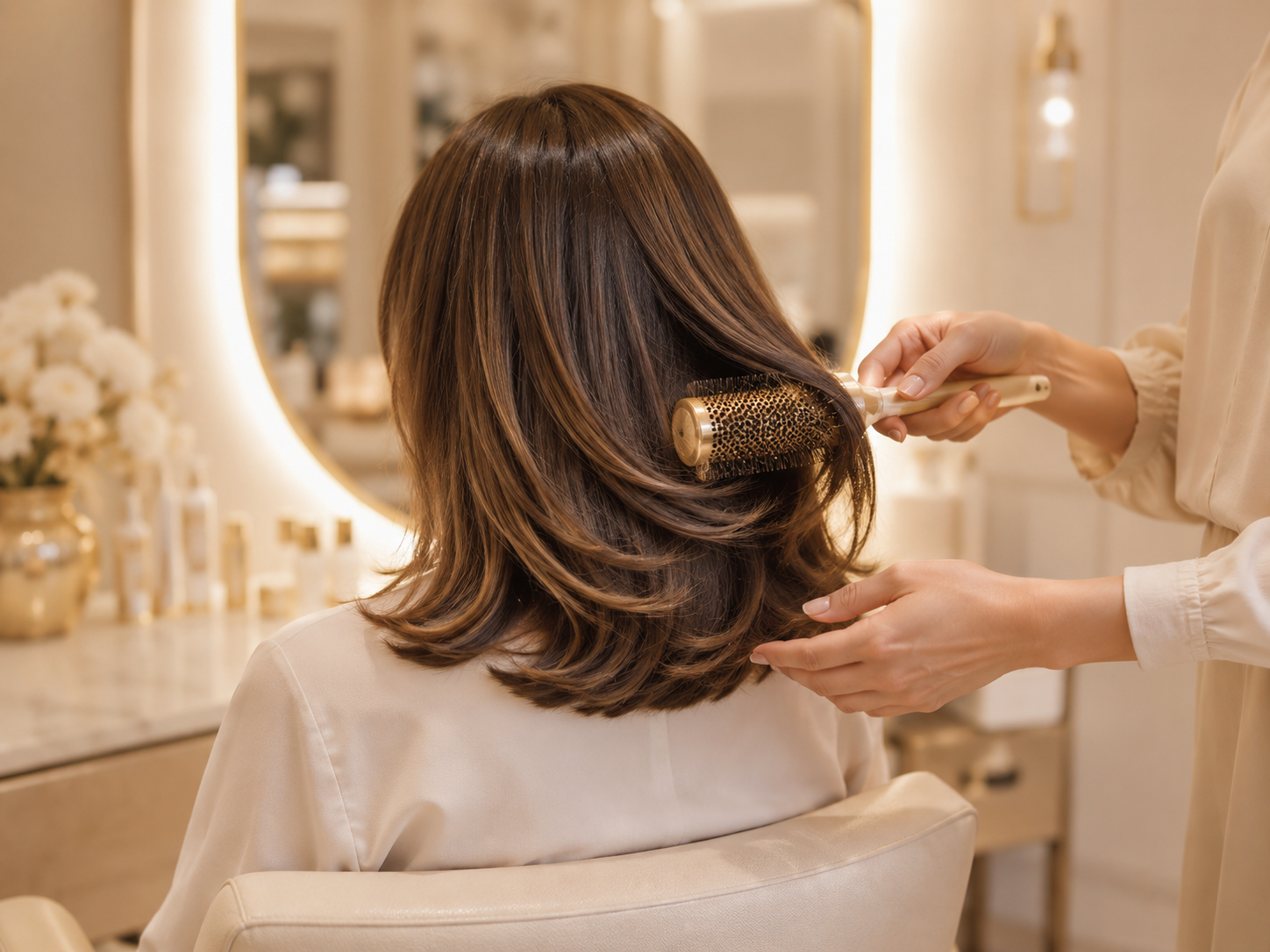 Brushing — Cheveux mi-longs